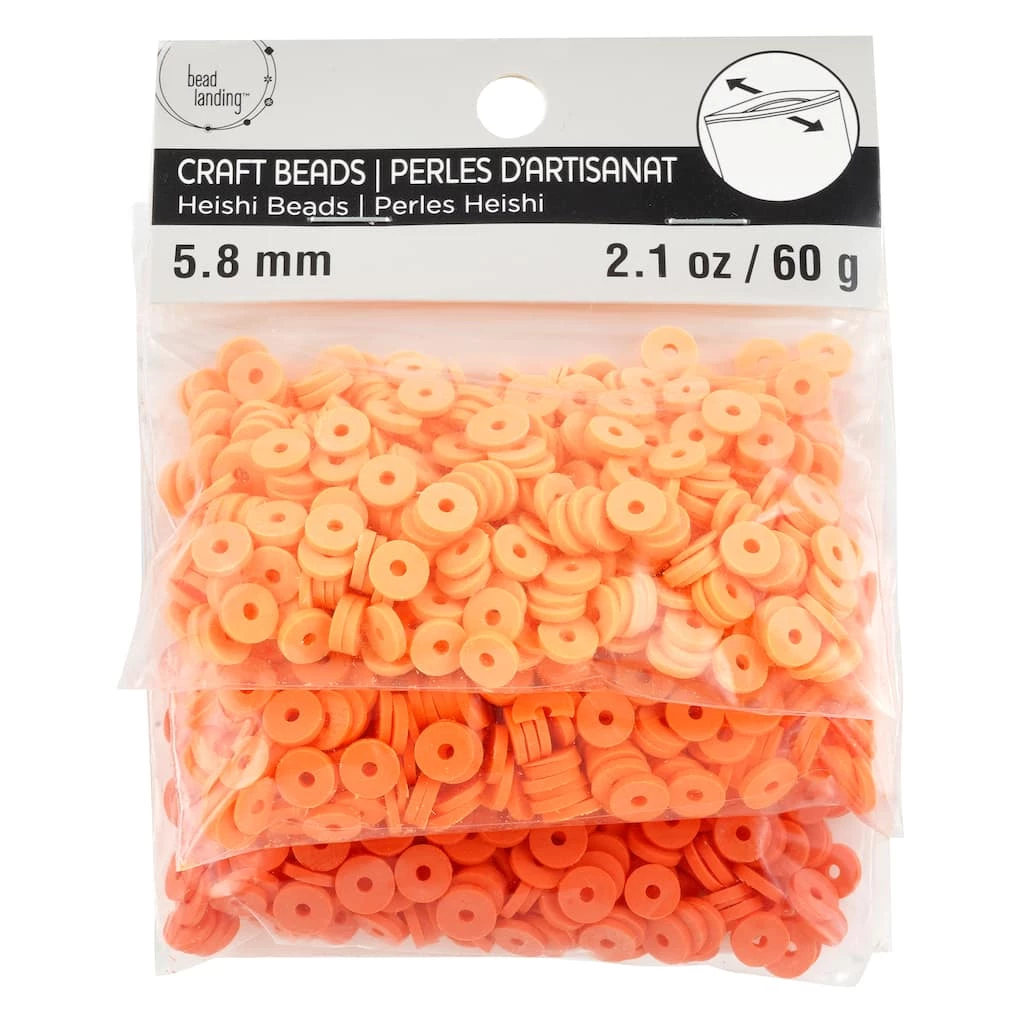 Best Sale 🔥 Orange PVC Rondelle Spacer Heishi Beads, 5.8mm by Bead Landing™ ⭐ 3 Best Sale 🔥 Orange PVC Rondelle Spacer Heishi Beads, 5.8mm by Bead Landing™ ⭐