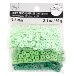 Outlet 👏 12 Pack: Green PVC Rondelle Spacer Heishi Beads, 5.8mm by Bead Landing™ ✨