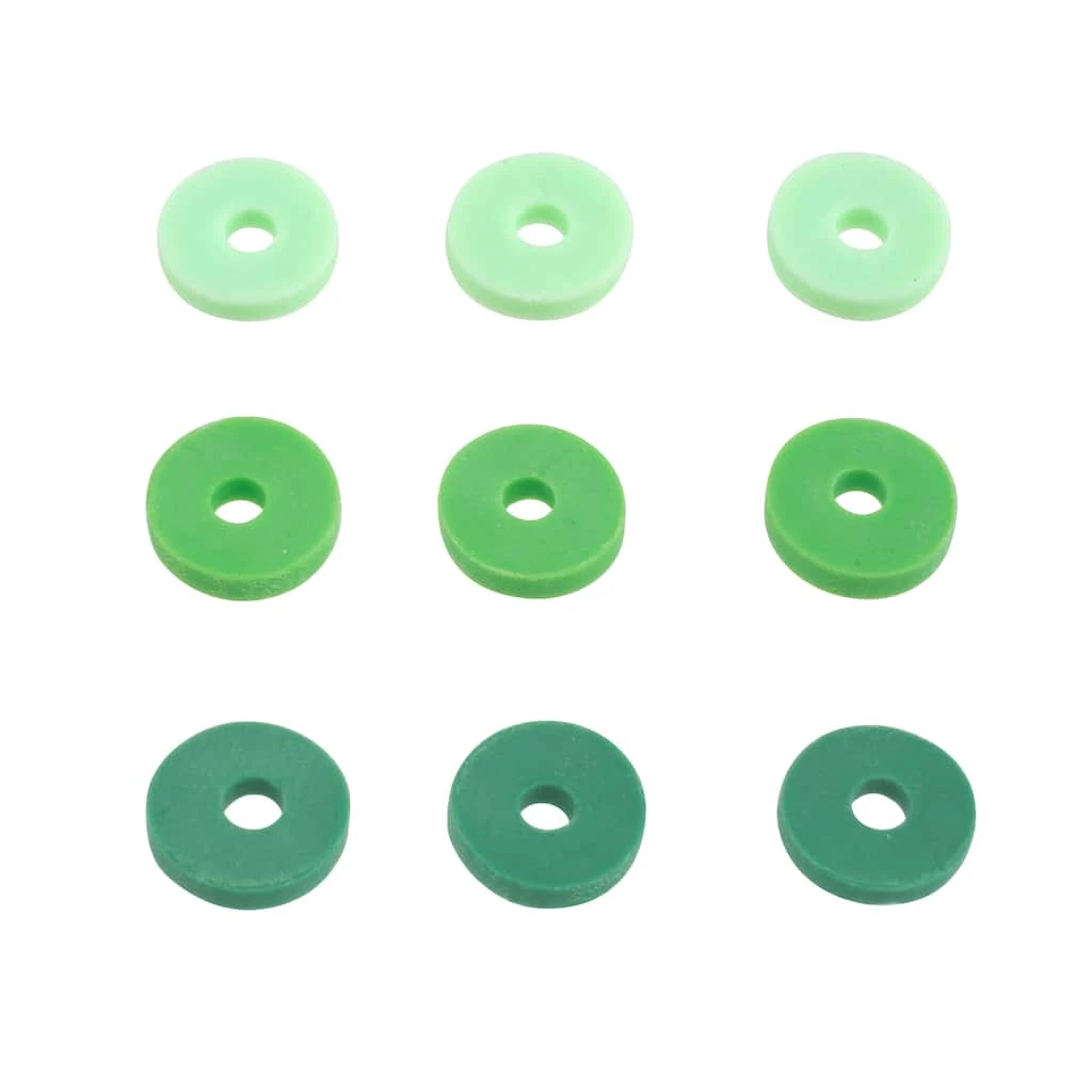 Outlet ๐ 12 Pack: Green PVC Rondelle Spacer Heishi Beads, 5.8mm by Bead Landing™ โจ 5 Outlet ๐ 12 Pack: Green PVC Rondelle Spacer Heishi Beads, 5.8mm by Bead Landing™ โจ - Image 3