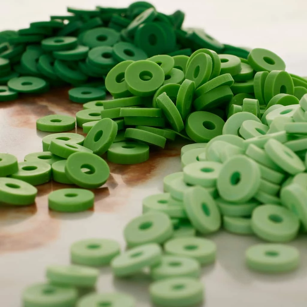 Outlet ๐ Green PVC Rondelle Spacer Heishi Beads, 5.8mm by Bead Landing™ ๐ 4 Outlet ๐ Green PVC Rondelle Spacer Heishi Beads, 5.8mm by Bead Landing™ ๐ - Image 2