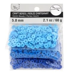 Promo 🌟 12 Pack: Blue PVC Rondelle Spacer Heishi Beads, 5.8mm by Bead Landing™ ❤️