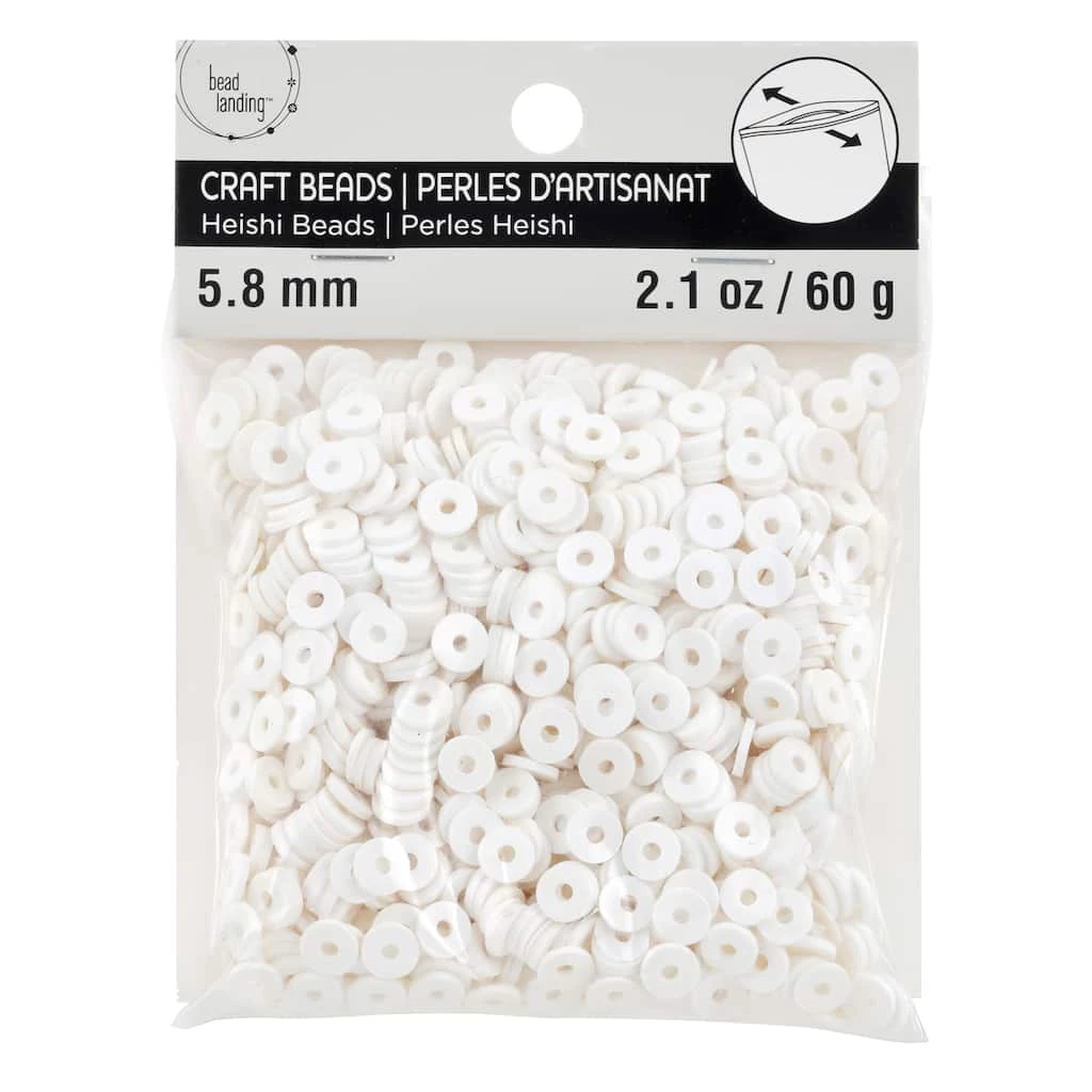 Outlet ๐งจ 12 Pack: White PVC Rondelle Spacer Heishi Beads, 5.8mm by Bead Landing™ ๐ฅ 3 Outlet ๐งจ 12 Pack: White PVC Rondelle Spacer Heishi Beads, 5.8mm by Bead Landing™ ๐ฅ