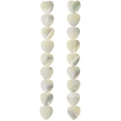 Budget 😍 Natural White Shell Heart Beads, 10mm by Bead Landing™ 😉