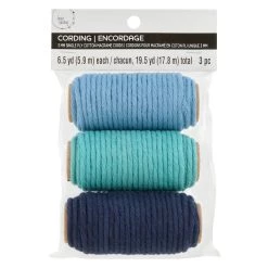 Promo 🥰 6 Packs: 3 ct. (18 total) 3mm Blue Cotton Macramé Cords by Bead Landing™ 👏