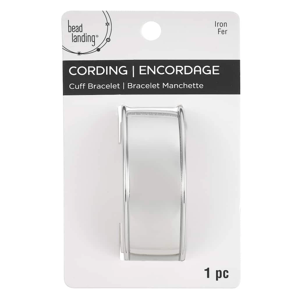 Budget 😉 2.5" Rhodium Cuff Bracelet with Inlay by Bead Landing™ 💯 3 Budget 😉 2.5" Rhodium Cuff Bracelet with Inlay by Bead Landing™ 💯