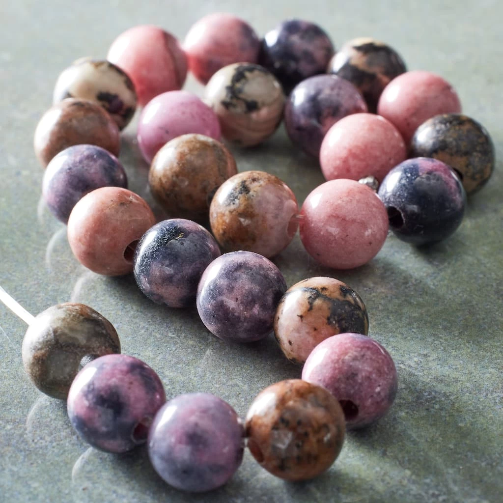 Flash Sale 👍 Pink Rhodonite Round Beads, 10mm by Bead Landing™ ✨ 4 Flash Sale 👍 Pink Rhodonite Round Beads, 10mm by Bead Landing™ ✨ - Image 2