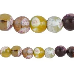 Best deal 🛒 6 Pack: Yellow & Purple Large Hole Fire Agate Round Beads by Bead Landing™ 🔔