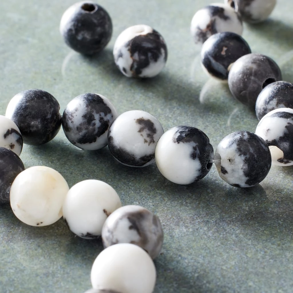 Coupon ✔️ 6 Pack: Black Zebra Stone Round Beads, 10mm by Bead Landing™ ✨ 4 Coupon ✔️ 6 Pack: Black Zebra Stone Round Beads, 10mm by Bead Landing™ ✨ - Image 2