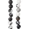 Coupon 🎉 Black Zebra Stone Round Beads, 10mm by Bead Landing™ 🔥 -Deals Bead Landing Store 10665977 31
