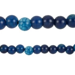Best reviews of โ 6 Pack: Crackled Blue Large Hole Agate Round Beads, 8mm by Bead Landing™ ๐คฉ