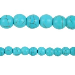 Buy 🥰 Turquoise Reconstituted Howlite Round Beads, 8mm by Bead Landing™ 🔥