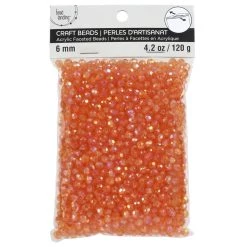 Discount 🎉 Orange Aurora Borealis Faceted Acrylic Round Craft Beads, 6mm by Bead Landing™ 👍 -Deals Bead Landing Store 10666372 2