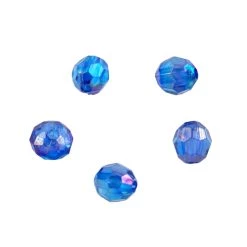 Discount 🔔 12 Pack: Clear Blue Aurora Borealis Faceted Acrylic Round Craft Beads by Bead Landing™, 6mm ⭐ -Deals Bead Landing Store 10666381 1 1
