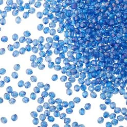 Deals 🔔 Clear Blue Aurora Borealis Faceted Acrylic Round Craft Beads by Bead Landing™, 6mm 🛒