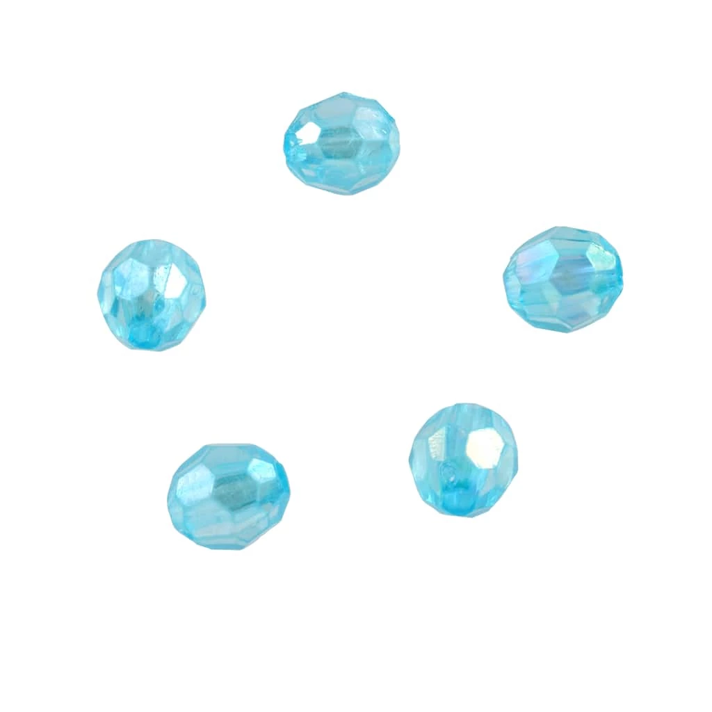 Buy 😀 12 Pack: Clear Turquoise Aurora Borealis Faceted Acrylic Round Craft Beads by Bead Landing™, 6mm ⌛ 5 Buy 😀 12 Pack: Clear Turquoise Aurora Borealis Faceted Acrylic Round Craft Beads by Bead Landing™, 6mm ⌛ - Image 3
