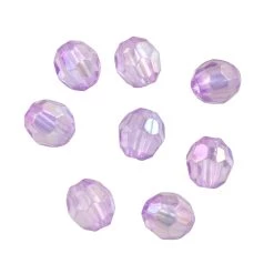 Wholesale 👏 Clear Purple Aurora Borealis Faceted Acrylic Round Craft Beads by Bead Landing™, 6mm 🔔 -Deals Bead Landing Store 10666387 1
