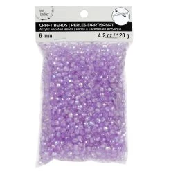 Wholesale 👏 Clear Purple Aurora Borealis Faceted Acrylic Round Craft Beads by Bead Landing™, 6mm 🔔 -Deals Bead Landing Store 10666387 2