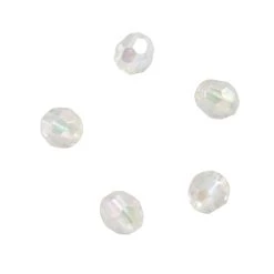 Cheapest ❤️ 12 Pack: Clear Aurora Borealis Faceted Acrylic Round Craft Beads by Bead Landing™, 6mm ⭐ -Deals Bead Landing Store 10666392 1 1