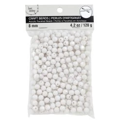 Best Pirce ⭐ 12 Pack: White Faceted Acrylic Round Craft Beads by Bead Landing™, 8mm 🌟 -Deals Bead Landing Store 10666395 2 1