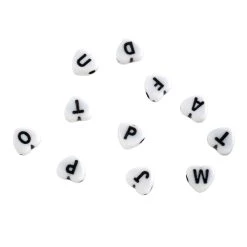 Buy 🎉 12 Pack: Alphabet Acrylic Heart Craft Beads by Bead Landing™, 7mm 👏 -Deals Bead Landing Store 10666582 1 1
