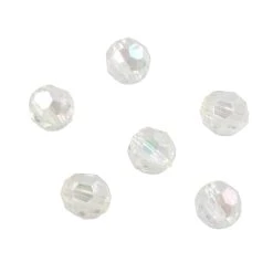 Budget 🛒 Clear Aurora Borealis Faceted Acrylic Round Craft Beads by Bead Landing™, 8mm 👍