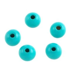 Deals ⭐ 12 Pack: Turquoise Wooden Round Beads, 12mm by Bead Landing™ 👏