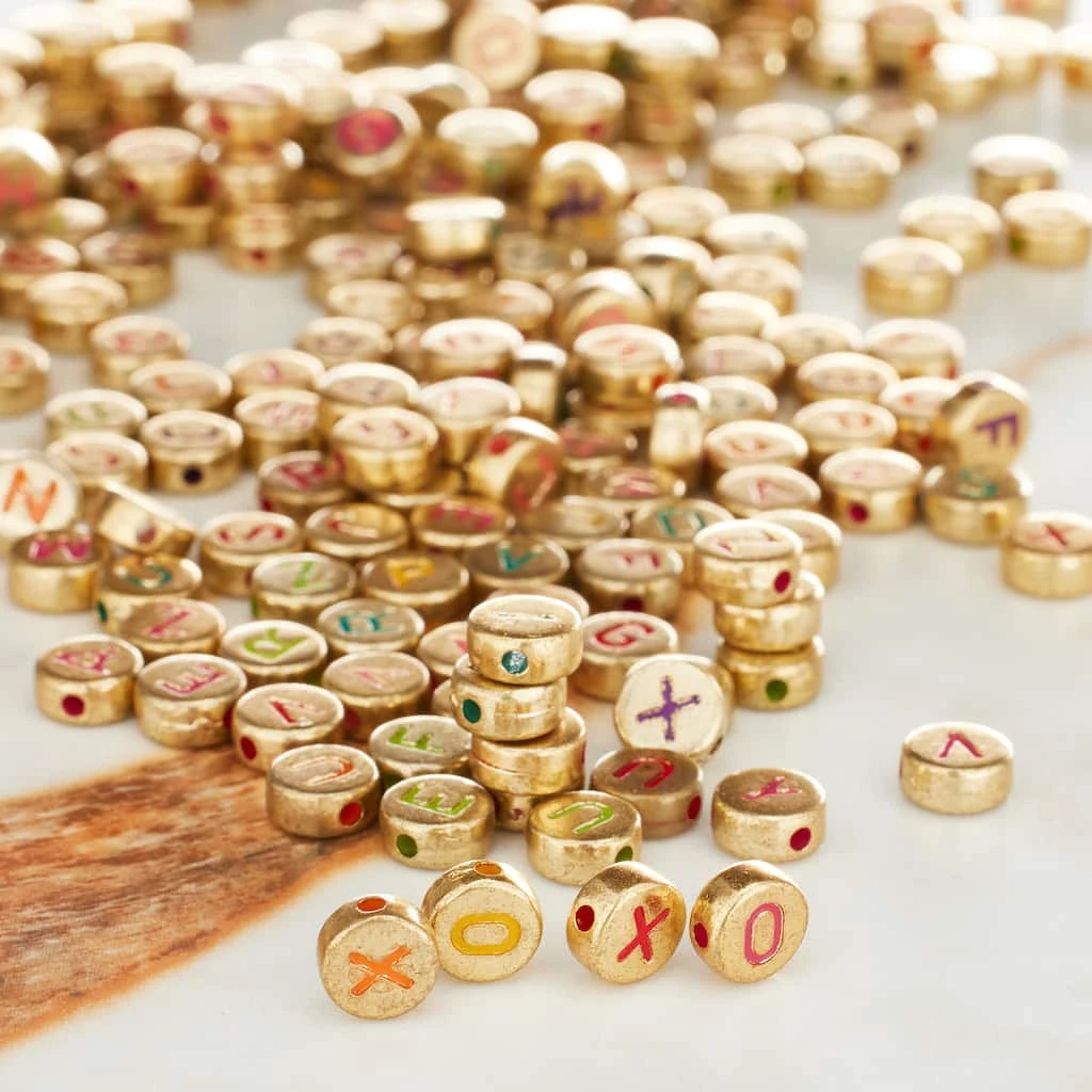 Discount 😀 Gold Alphabet Circle Acrylic Beads, 7mm by Bead Landing™ 😍 4 Discount 😀 Gold Alphabet Circle Acrylic Beads, 7mm by Bead Landing™ 😍 - Image 2