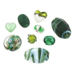 Discount ✨ Green Mixed Lampwork Glass Craft Beads by Bead Landing™ 🎁