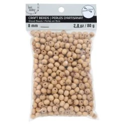 Promo ✨ 12 Pack: Natural Wood Round Craft Beads by Bead Landing™, 8mm ❤️ -Deals Bead Landing Store 10666631 2 1