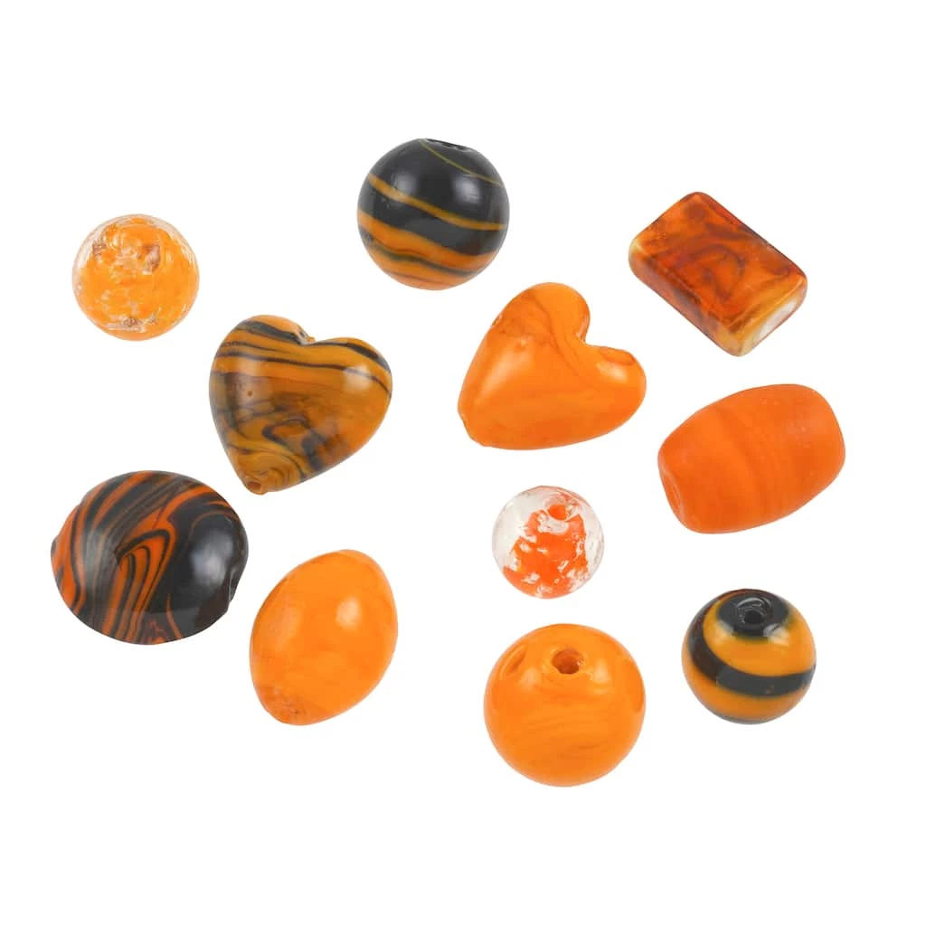 Buy ๐คฉ Orange Mixed Lampwork Glass Craft Beads by Bead Landing™ โ๏ธ 3 Buy ๐คฉ Orange Mixed Lampwork Glass Craft Beads by Bead Landing™ โ๏ธ