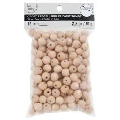 Flash Sale 🥰 12 Pack: Natural Wood Round Craft Beads by Bead Landing™, 12mm 😍 -Deals Bead Landing Store 10666633 2 1