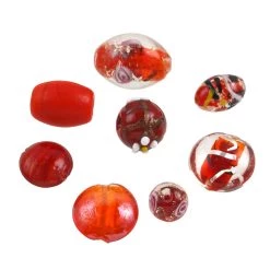Brand new 👏 12 Pack: Red Mixed Lampwork Glass Craft Beads by Bead Landing™ 🛒