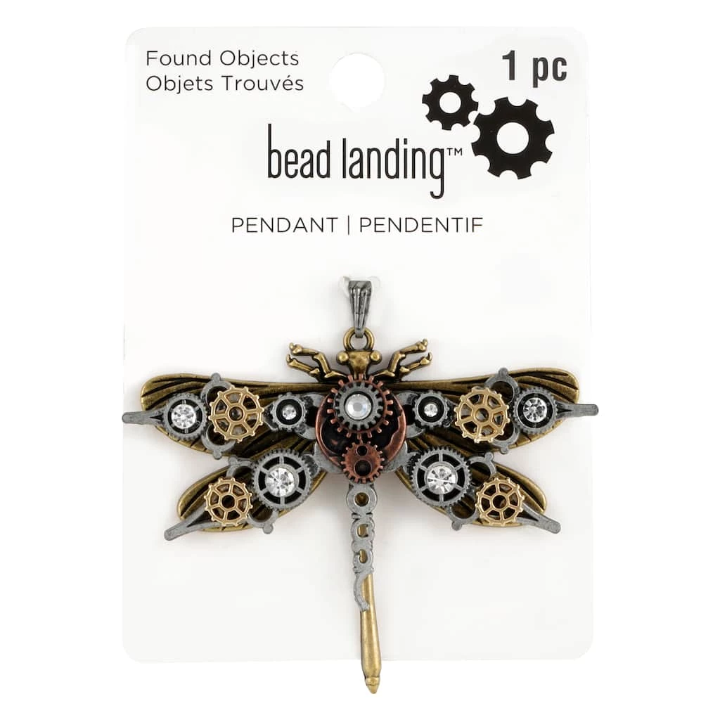 New ๐ 12 Pack: Found Objects Clockwork Dragonfly Pendant by Bead Landing™ ๐ 3 New ๐ 12 Pack: Found Objects Clockwork Dragonfly Pendant by Bead Landing™ ๐