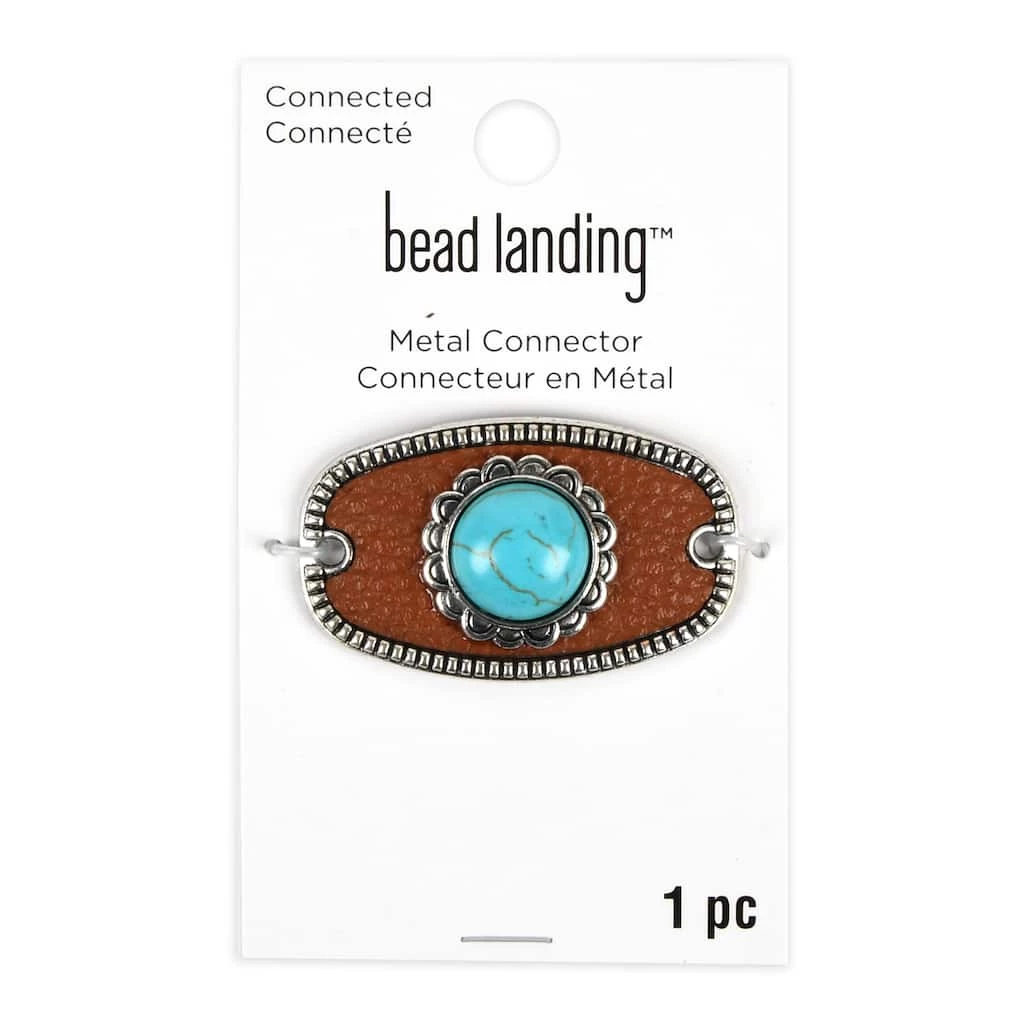 Brand new 🥰 Connected Faux Leather & Turquoise Metal Connector by Bead Landing™ ⌛ 6 Brand new 🥰 Connected Faux Leather & Turquoise Metal Connector by Bead Landing™ ⌛ - Image 4