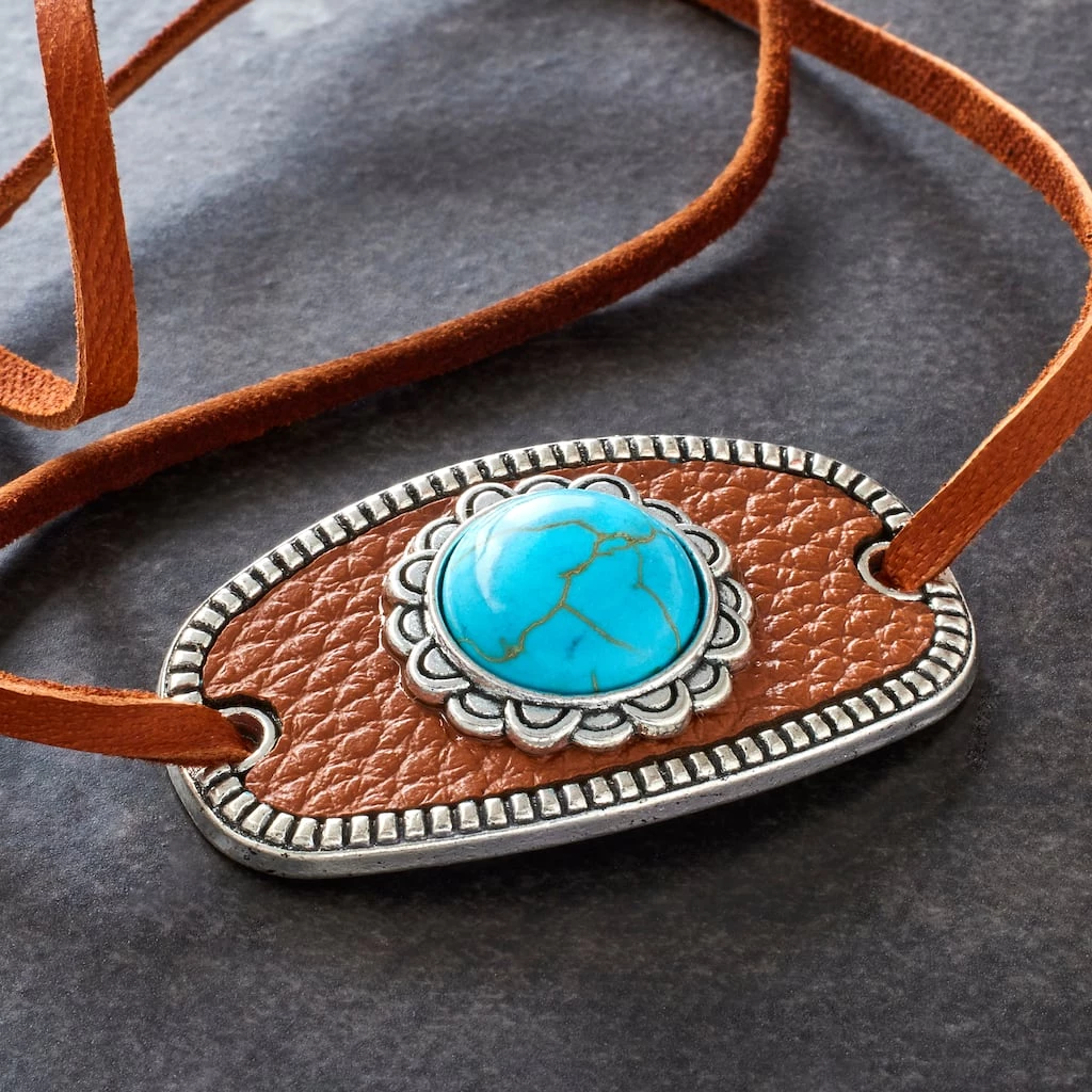 Brand new 🥰 Connected Faux Leather & Turquoise Metal Connector by Bead Landing™ ⌛ 4 Brand new 🥰 Connected Faux Leather & Turquoise Metal Connector by Bead Landing™ ⌛ - Image 2