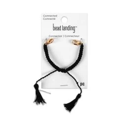 Promo 🔔 Connected Black Macramé Bracelet Connector by Bead Landing™ ⌛