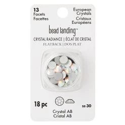 Top 10 ❤️ Crystal Radiance SS30 Crystal AB Flatback European Crystals by Bead Landing™, 18ct. 👍 -Deals Bead Landing Store 10682717 30