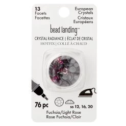Outlet ✨ Crystal Radiance Fuchsia & Light Rose Hotfix European Crystals by Bead Landing™ ⌛ -Deals Bead Landing Store 10682724 30