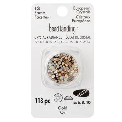 Promo 👏 Crystal Radiance Gold Nail European Crystals by Bead Landing™, 118ct. 🌟 -Deals Bead Landing Store 10682734 30