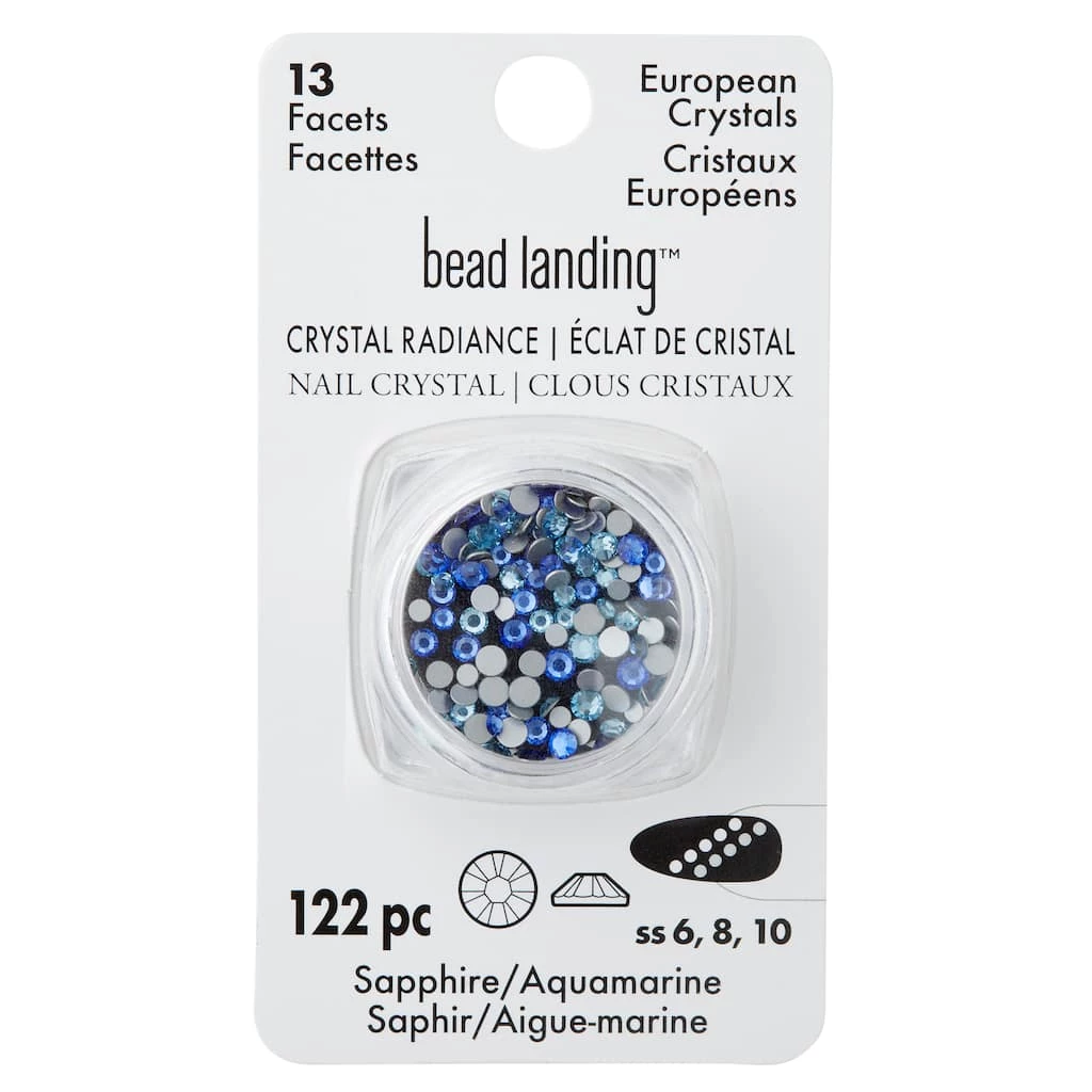 Outlet 🥰 Crystal Radiance Sapphire & Aquamarine Nail European Crystals by Bead Landing™, 122ct. 😀 5 Outlet 🥰 Crystal Radiance Sapphire & Aquamarine Nail European Crystals by Bead Landing™, 122ct. 😀 - Image 3