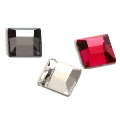 Flash Sale ⌛ 6 Packs: 25 ct. (150 total) Crystal Radiance Scarlet Square Flatback European Crystals by Bead Landing™ ⌛