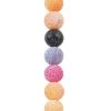 Hot Sale 🥰 12 Pack: Multicolor Crackled Agate Round Beads, 10mm by Bead Landing™ ❤️