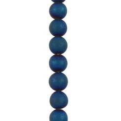 Hot Sale 👍 Blue Plated Druzy Agate Round Beads by Bead Landing™ 🌟