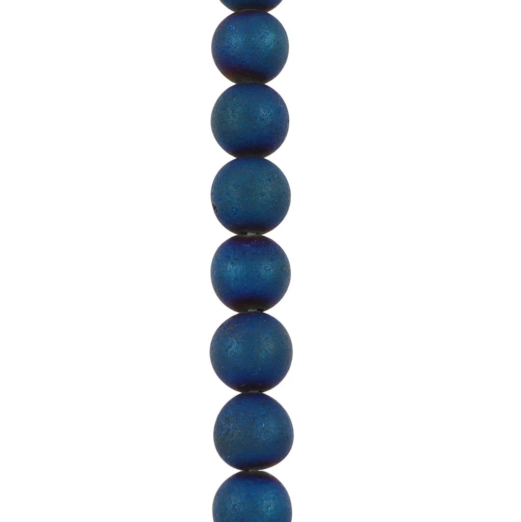 Hot Sale 👍 Blue Plated Druzy Agate Round Beads by Bead Landing™ 🌟 3 Hot Sale 👍 Blue Plated Druzy Agate Round Beads by Bead Landing™ 🌟