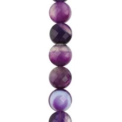 New ⌛ 12 Pack: Purple Faceted Agate Coin Beads by Bead Landing™ 🔔