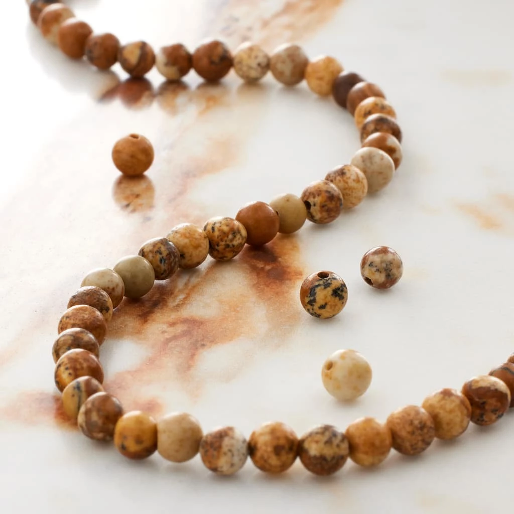 Cheap 👍 Brown Picture Jasper Round Beads by Bead Landing™ 🎁 4 Cheap 👍 Brown Picture Jasper Round Beads by Bead Landing™ 🎁 - Image 2