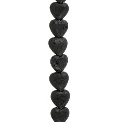Best deal ✔️ 12 Pack: Black Lava Heart Beads, 10mm by Bead Landing™ 😉