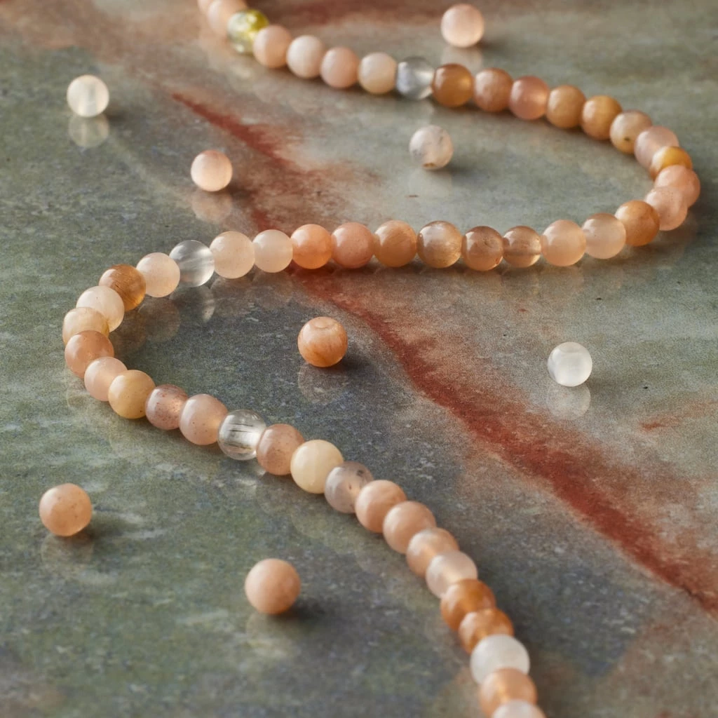 Promo 🎁 Sunstone Round Beads, 4mm by Bead Landing™ 😉 4 Promo 🎁 Sunstone Round Beads, 4mm by Bead Landing™ 😉 - Image 2