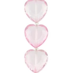 Discount ⭐ Pink Glass Heart Beads, 22mm by Bead Landing™ 💯