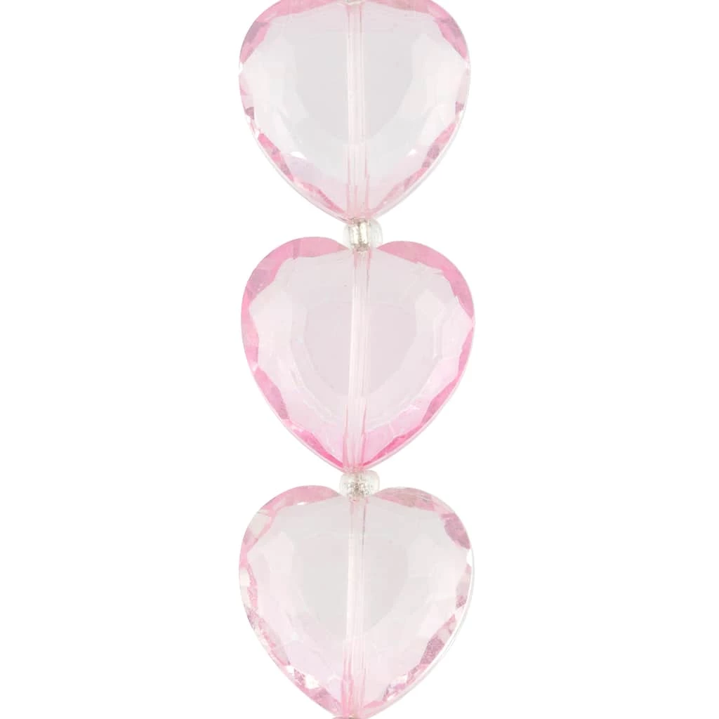 Discount ⭐ Pink Glass Heart Beads, 22mm by Bead Landing™ 💯 3 Discount ⭐ Pink Glass Heart Beads, 22mm by Bead Landing™ 💯